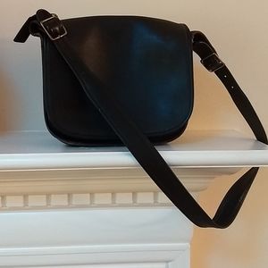 Black Vintage Coach Patricia Saddlebag